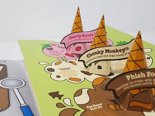Ben and Jerries pop-up ice cream page