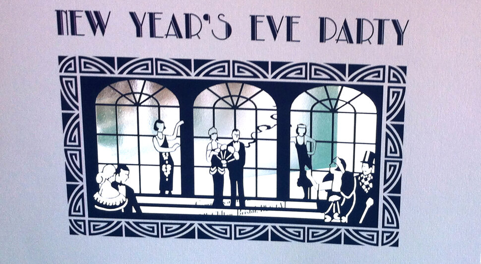 Harrods laser cut New Years Eve Christmas card