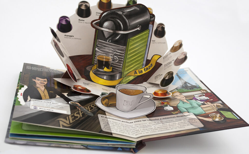 Nespresso capsules pop-up brochure