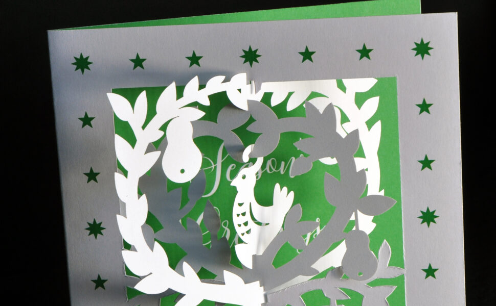 3d laser cut christmas card