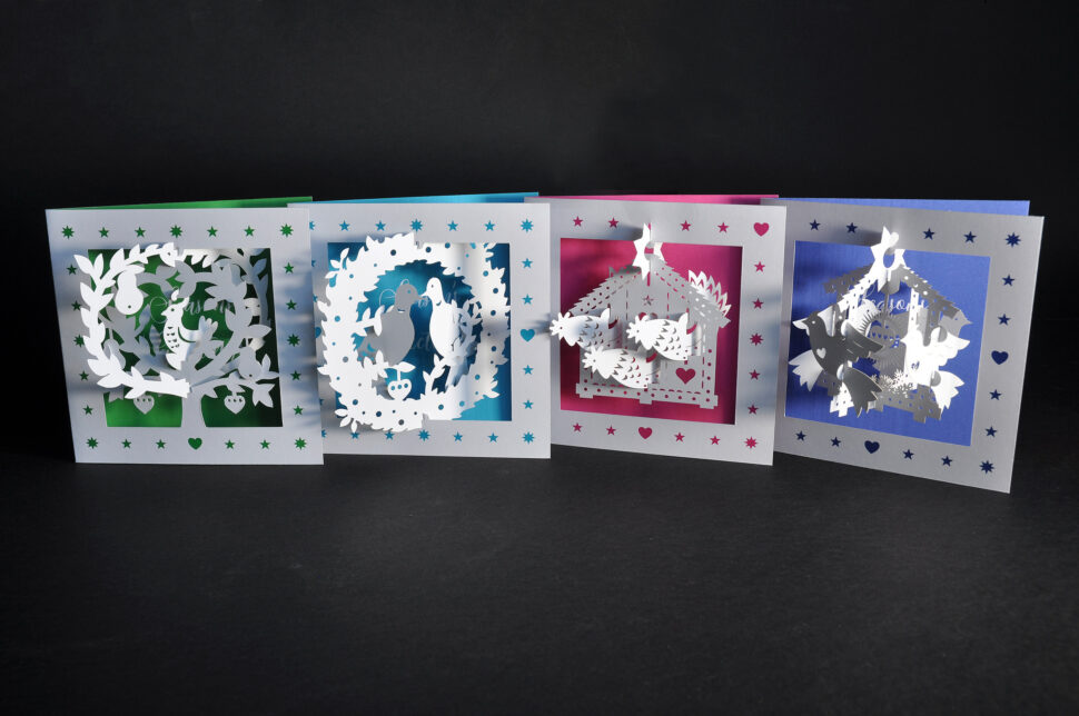 3d laser-cut christmas cards UK
