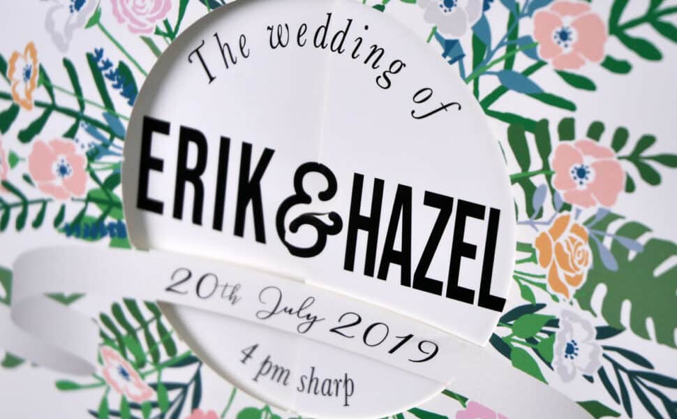 floral wedding invitation