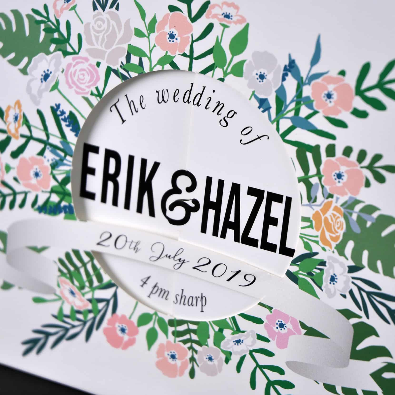 floral wedding invitation