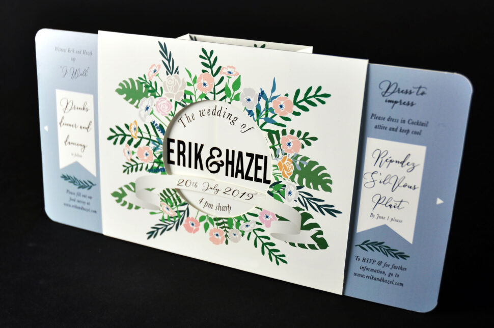 floral wedding invitation