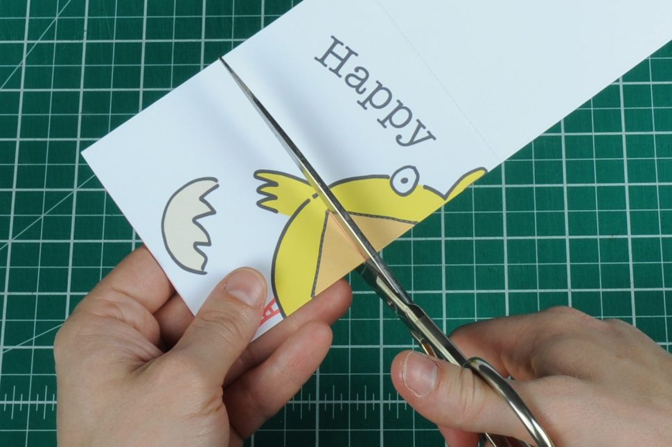 How to make a pop up chick card 5
