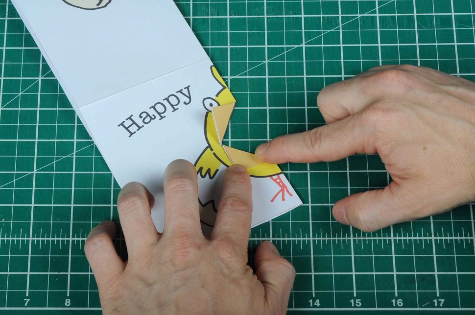 how to make a pop up chick card 6