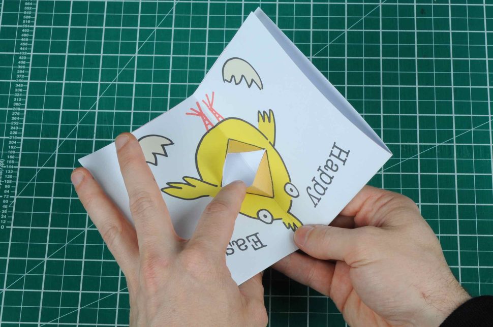how to make a pop up chick card 7